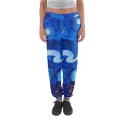 Starry Night In New York Van Gogh Manhattan Chrysler Building And Empire State Building Women s Jogger Sweatpants by Mog4mog4