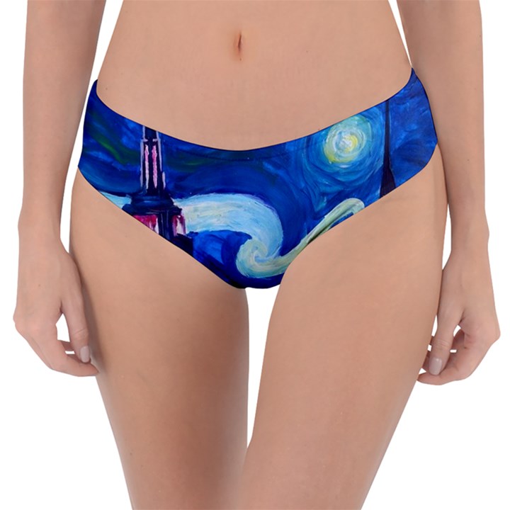 Starry Night In New York Van Gogh Manhattan Chrysler Building And Empire State Building Reversible Classic Bikini Bottoms