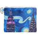 Starry Night In New York Van Gogh Manhattan Chrysler Building And Empire State Building Canvas Cosmetic Bag (XXL) View1