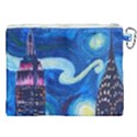 Starry Night In New York Van Gogh Manhattan Chrysler Building And Empire State Building Canvas Cosmetic Bag (XXL) View2