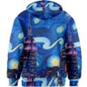 Starry Night In New York Van Gogh Manhattan Chrysler Building And Empire State Building Kids  Zipper Hoodie Without Drawstring View2