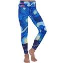 Starry Night In New York Van Gogh Manhattan Chrysler Building And Empire State Building Kids  Lightweight Velour Classic Yoga Leggings View1