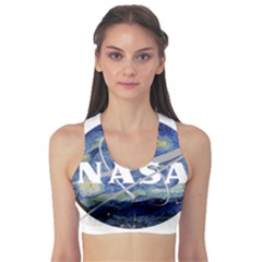 Vincent Van Gogh Starry Night Art Painting Planet Galaxy Sports Bra by Mog4mog4