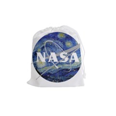 Vincent Van Gogh Starry Night Art Painting Planet Galaxy Drawstring Pouch (medium) by Mog4mog4