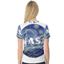 Vincent Van Gogh Starry Night Art Painting Planet Galaxy V-Neck Sport Mesh Tee View2