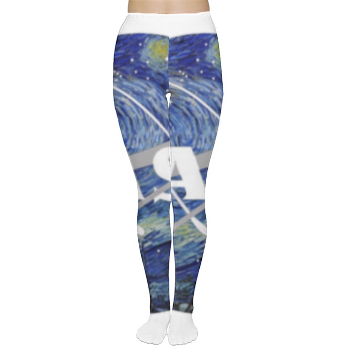 Vincent Van Gogh Starry Night Art Painting Planet Galaxy Tights