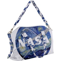 Vincent Van Gogh Starry Night Art Painting Planet Galaxy Canvas Crossbody Bag by Mog4mog4