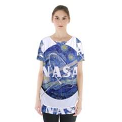 Vincent Van Gogh Starry Night Art Painting Planet Galaxy Skirt Hem Sports Top by Mog4mog4