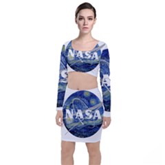 Vincent Van Gogh Starry Night Art Painting Planet Galaxy Top And Skirt Sets by Mog4mog4