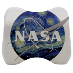 Vincent Van Gogh Starry Night Art Painting Planet Galaxy Velour Head Support Cushion by Mog4mog4