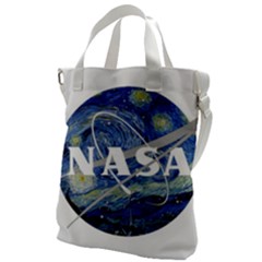 Vincent Van Gogh Starry Night Art Painting Planet Galaxy Canvas Messenger Bag by Mog4mog4