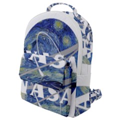 Vincent Van Gogh Starry Night Art Painting Planet Galaxy Flap Pocket Backpack (small) by Mog4mog4