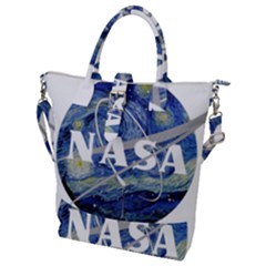 Vincent Van Gogh Starry Night Art Painting Planet Galaxy Buckle Top Tote Bag by Mog4mog4