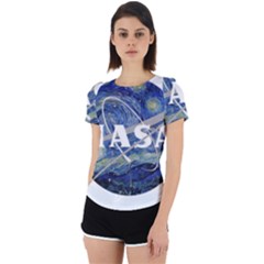 Vincent Van Gogh Starry Night Art Painting Planet Galaxy Back Cut Out Sport Tee by Mog4mog4