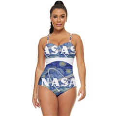 Vincent Van Gogh Starry Night Art Painting Planet Galaxy Retro Full Coverage Swimsuit by Mog4mog4