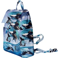 Orca Wave Water Underwater Buckle Everyday Backpack by Mog4mog4