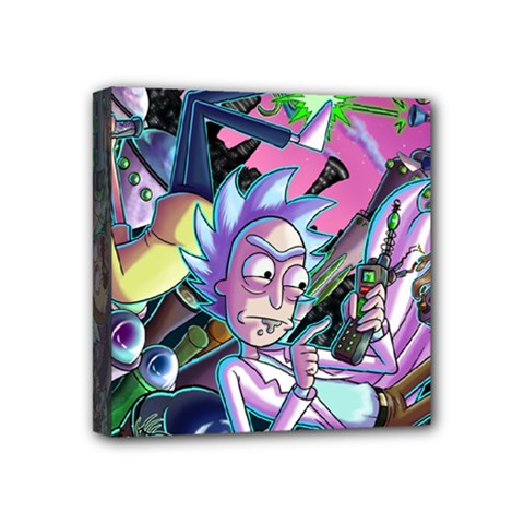 Cartoon Parody Time Travel Ultra Pattern Mini Canvas 4  X 4  (stretched) by Mog4mog4