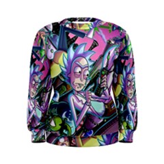 Cartoon Parody Time Travel Ultra Pattern Women s Sweatshirt by Mog4mog4