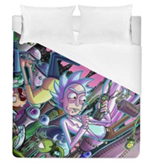 Cartoon Parody Time Travel Ultra Pattern Duvet Cover (queen Size) by Mog4mog4