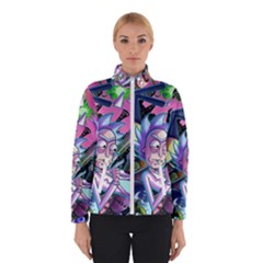 Cartoon Parody Time Travel Ultra Pattern Women s Bomber Jacket by Mog4mog4