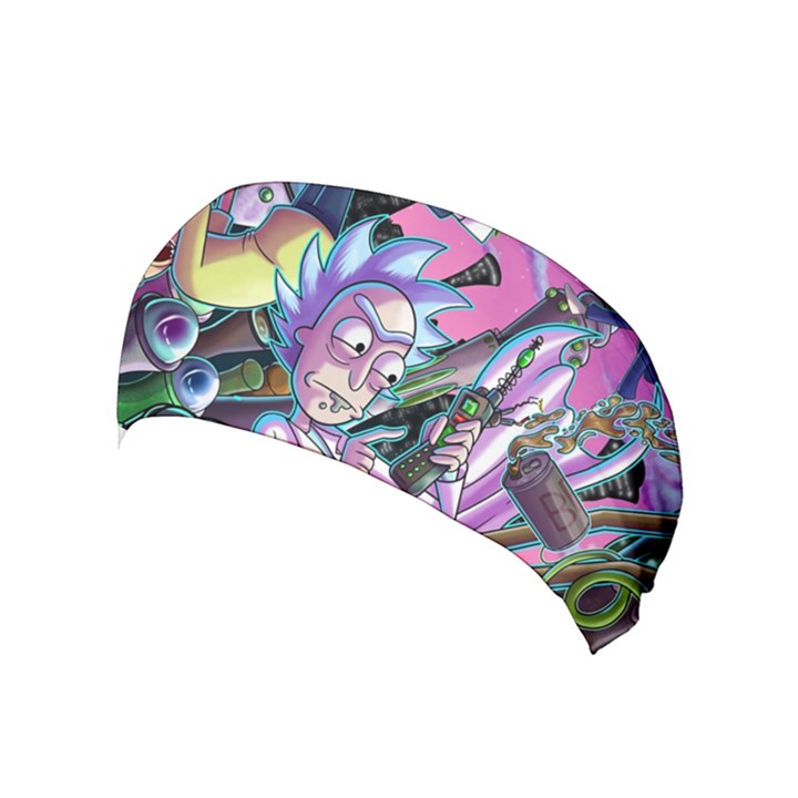 Cartoon Parody Time Travel Ultra Pattern Yoga Headband