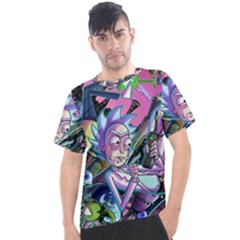 Cartoon Parody Time Travel Ultra Pattern Men s Sport Top by Mog4mog4