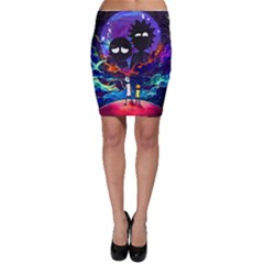 Cartoon Parody In Outer Space Bodycon Skirt by Mog4mog4