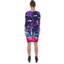 Cartoon Parody In Outer Space Asymmetric Cut-Out Shift Dress View2