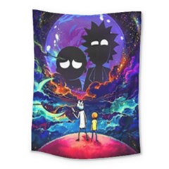 Cartoon Parody In Outer Space Medium Tapestry by Mog4mog4