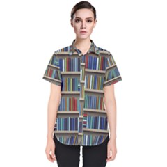 Bookshelf Women s Short Sleeve Shirt