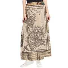 Antique Map Railway Lines Railway Train Char Maxi Chiffon Skirt by Mog4mog4