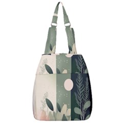 Spring Floral Plants Foliage Minimal Minimalist Center Zip Backpack by Mog4mog4