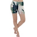 Spring Floral Plants Foliage Minimal Minimalist Lightweight Velour Yoga Shorts View1