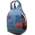 Town Vector Illustration Illustrator City Urban Travel Backpack View1