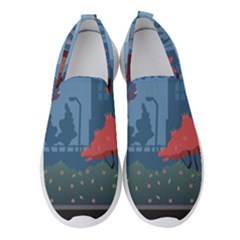 Town Vector Illustration Illustrator City Urban Women s Slip On Sneakers by Mog4mog4