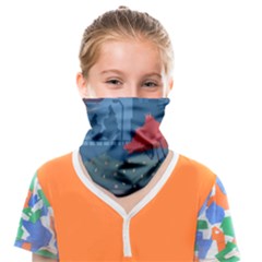 Town Vector Illustration Illustrator City Urban Face Covering Bandana (kids) by Mog4mog4