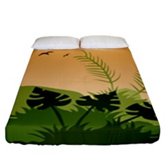 Forest Images Vector Fitted Sheet (king Size) by Mog4mog4