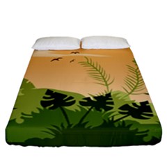 Forest Images Vector Fitted Sheet (california King Size) by Mog4mog4