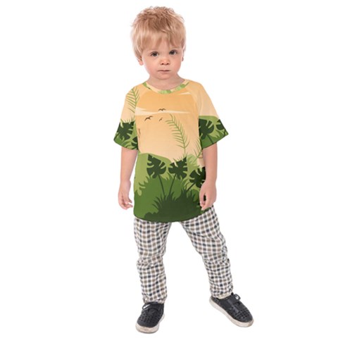 Forest Images Vector Kids  Raglan Tee by Mog4mog4