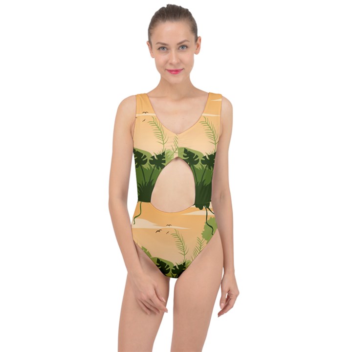 Forest Images Vector Center Cut Out Swimsuit