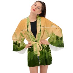 Forest Images Vector Long Sleeve Kimono by Mog4mog4