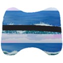 Illustration Landscape Sea Ocean Waves Beach Blue Head Support Cushion View2