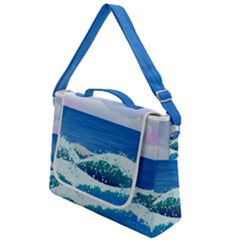 Illustration Landscape Sea Ocean Waves Beach Blue Box Up Messenger Bag by Mog4mog4