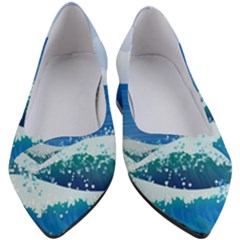 Illustration Landscape Sea Ocean Waves Beach Blue Women s Block Heels  by Mog4mog4