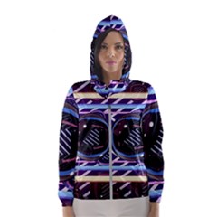 Abstract Sphere Room 3d Design Shape Circle Women s Hooded Windbreaker