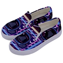 Abstract Sphere Room 3d Design Shape Circle Kids  Canvas Slip Ons by Mog4mog4