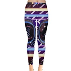 Abstract Sphere Room 3d Design Shape Circle Inside Out Leggings by Mog4mog4