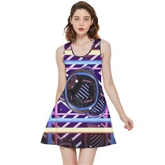 Abstract Sphere Room 3d Design Shape Circle Inside Out Reversible Sleeveless Dress