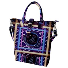 Abstract Sphere Room 3d Design Shape Circle Buckle Top Tote Bag by Mog4mog4