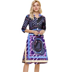 Abstract Sphere Room 3d Design Shape Circle Classy Knee Length Dress by Mog4mog4